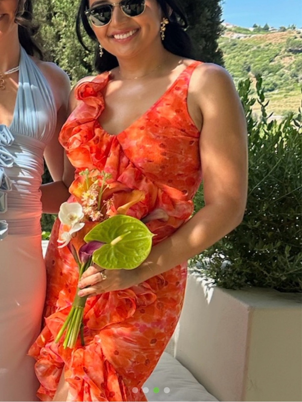 PatBO Orange Ruffle High-Low Maxi Dress - Picture 2 of 3